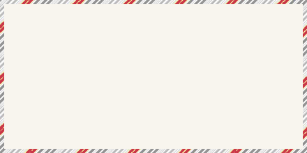 Gray rectangular background with a diagonal red, white, and gray striped border pattern.